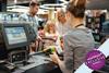 Retail worker working at checkout