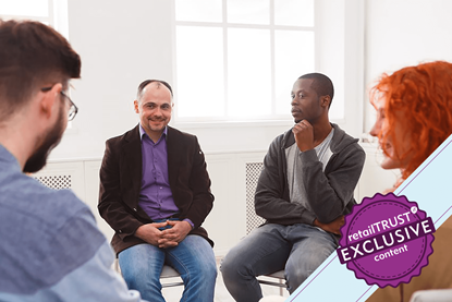 Seated group discussion