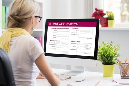 Completing an application form