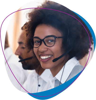 A smiling female from customer services